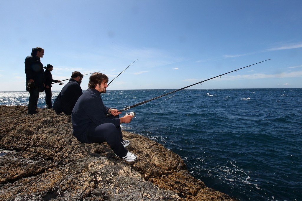 AUCKLAND, NEW ZEALAND - OCTOBER 20: Julien Pierre of the France IRB Rugby World Cup 2011 team enjoys fishing off the coast of Auckland?s Great Barrier Island, October 20, 2011 in Auckland, New Zealand. (Photo by Sandra Mu/Getty Images). © SW